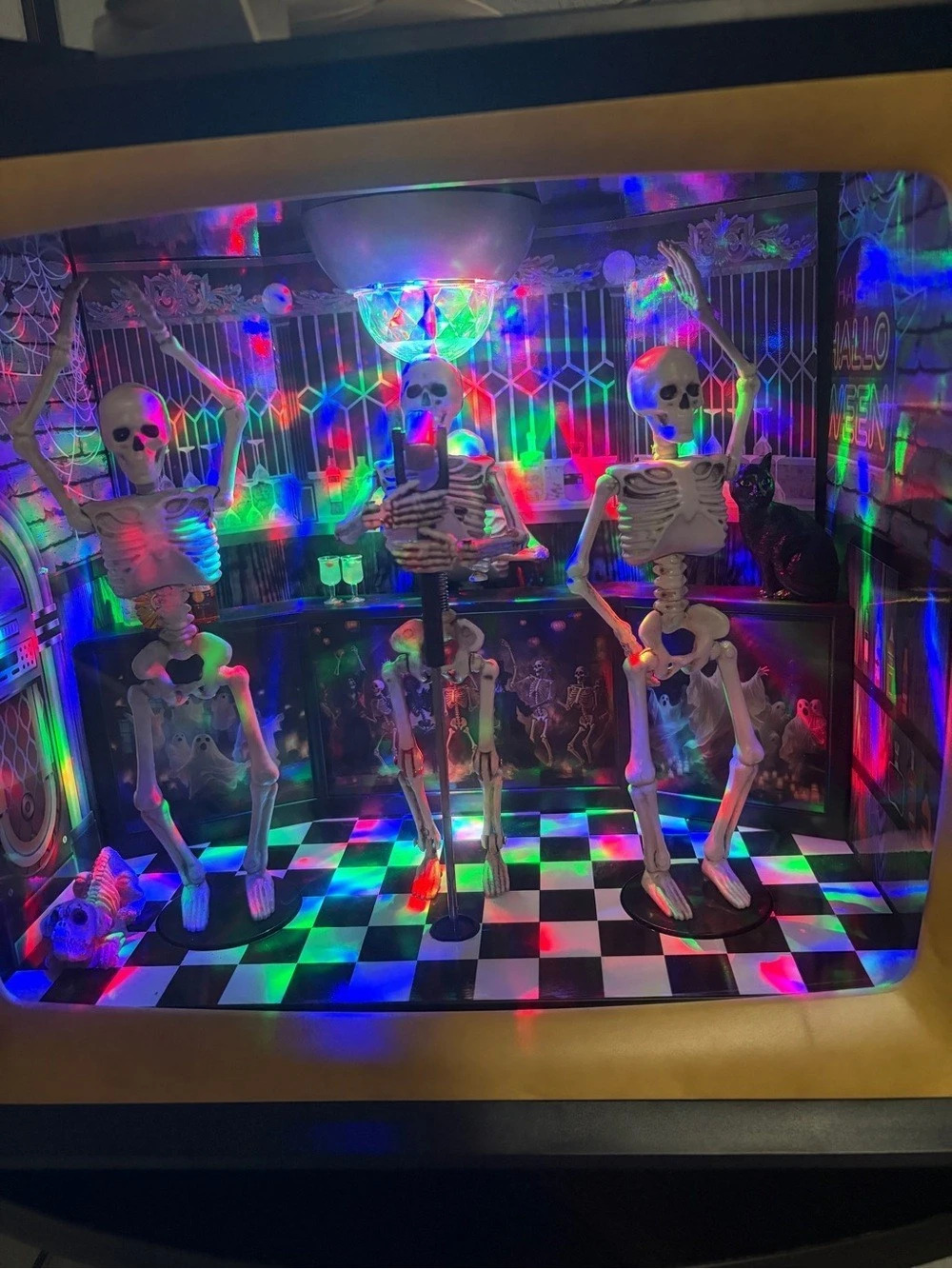 Fenguto Animated Musical Skeleton Disco Club TV Halloween Tiktok Viral Very Rare - Picture 4 of 7